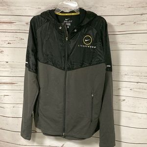 Nike Livestrong XL light jacket exercise running reflective Dri-Fit